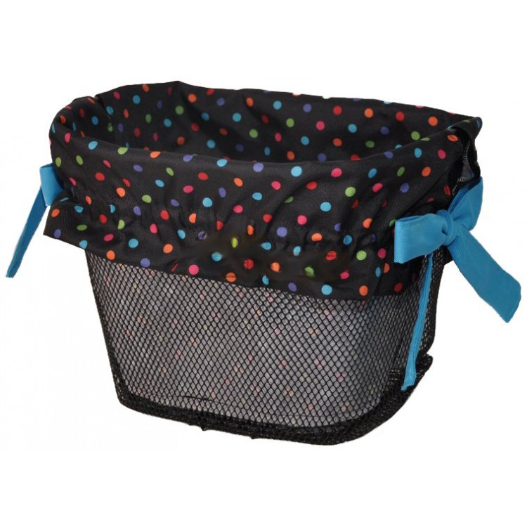 Vložka do košíka čierna s farebnými bodkami